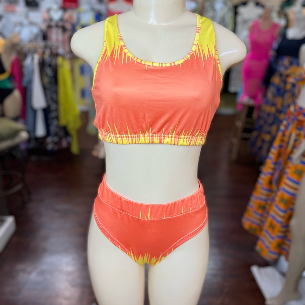 Yellow and orange 3 piece sun set